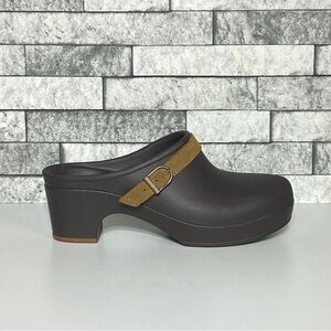 Crocs Womens 9 Brown Heeled Clogs